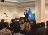 Ambassador Raff DeGruttola gives a speech at the UN